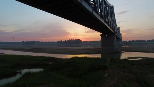 黄河铁路大桥视频素材模板下载