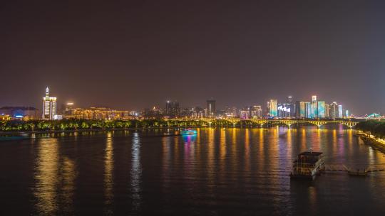 武汉城市风光夜景航拍延时