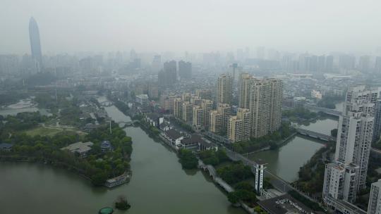 4k 航拍温州城市景观全景