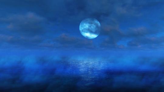月亮海面