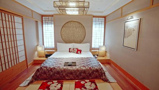 上海和平饭店九国特色江景套房之日本套房视频素材模板下载