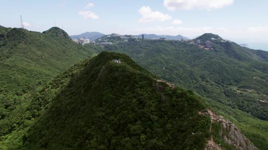 香港太平山顶航拍大景