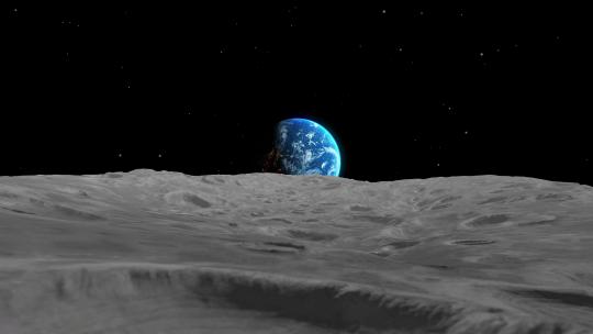 太空地球 月球表面 地月 宇宙 科技