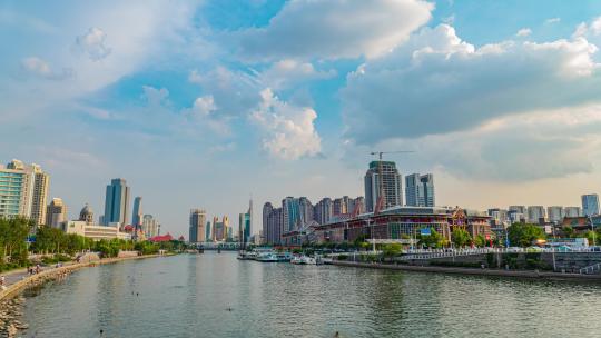 天津海河城市延时视频素材模板下载