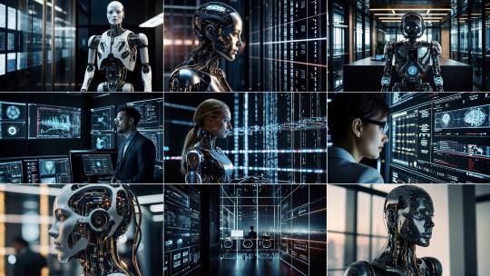 科技AI人工智能机器人大数据高科技高清在线视频素材下载