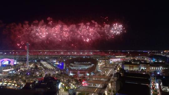 城市的烟火表演