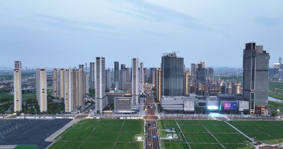 杭州亚运村城市建筑航拍