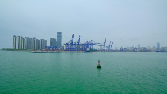 集装箱码头港口货运码头吊车起重机视频素材模板下载