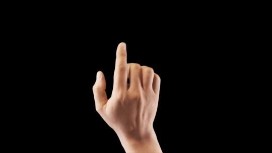 4k单个手指向右划过视频素材alpha