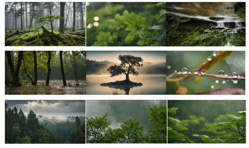森林阴天雨水惊蛰谷雨立春意境溪流高清在线视频素材下载