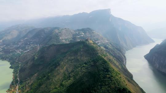 重庆奉节瞿塘峡全景