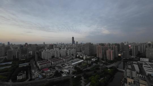 上海徐汇区清晨延时风光视频素材模板下载