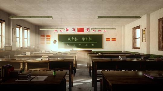 怀旧教室光影毕业季毕业学校AE模板视频素材模板下载