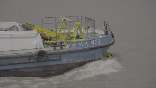 黄浦江垃圾清理灰片SLOG3视频素材模板下载