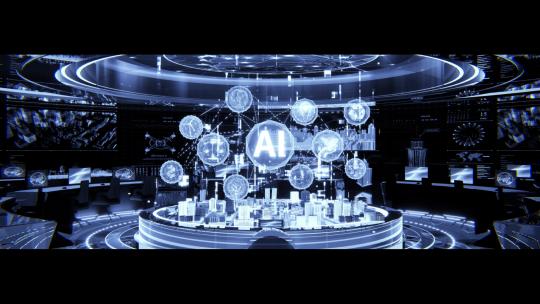 科技AI城市穿梭开场片头