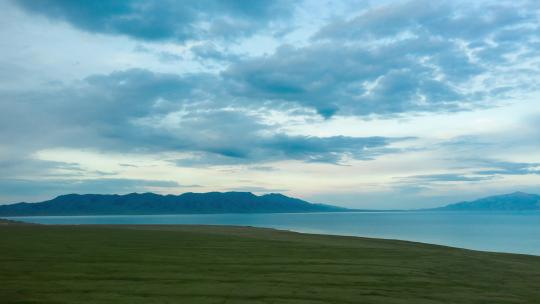 4K航拍延时摄影 新疆博尔塔拉州 赛里木湖
