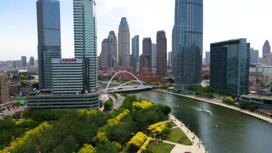 4K  航拍天津城市风貌全景