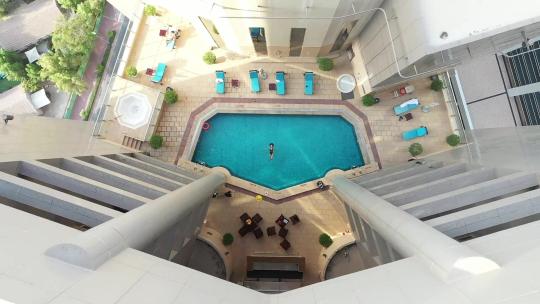 游泳 酒店 五星级泳池 盗梦空间 泳池俯拍