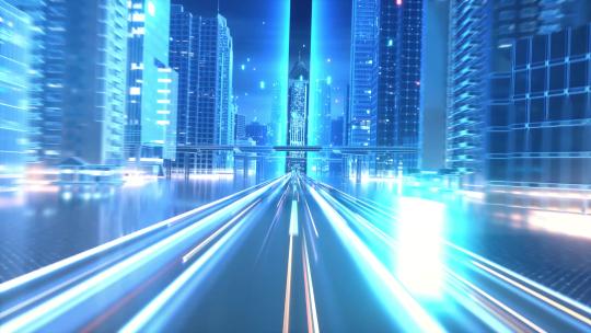 科技感地球俯冲云层城市穿梭 C4D+AE工程