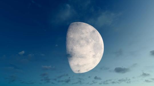 月亮阴晴圆缺变化延时摄影