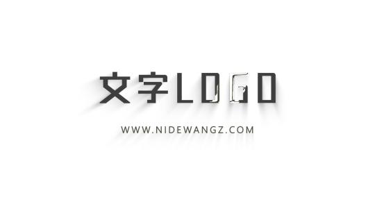 白色简洁金属LOGO