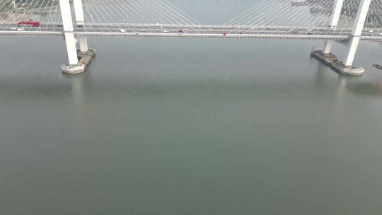 福州魁浦大桥飞越桥面航拍高清