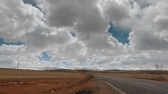 西藏旅游风光219国道云层延时视频视频素材模板下载