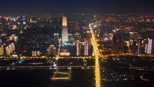 航拍武汉夜景延时视频素材模板下载
