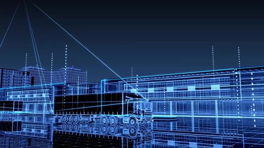 科技感物流运输工厂现代化转场智慧产业园