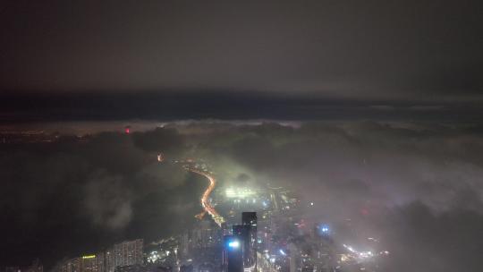 深圳城市夜景云海