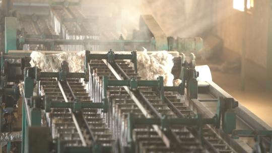 羊毛车间工艺流程视频素材