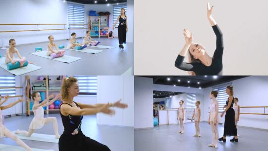 【合集】芭蕾舞课伸展芭蕾舞演员跳舞