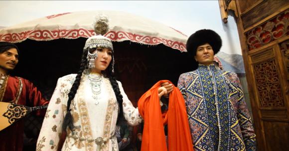 哈萨克族 蒙古族婚俗 服饰 花轿视频素材模板下载