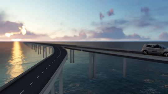 1571_海上桥梁交通，3D