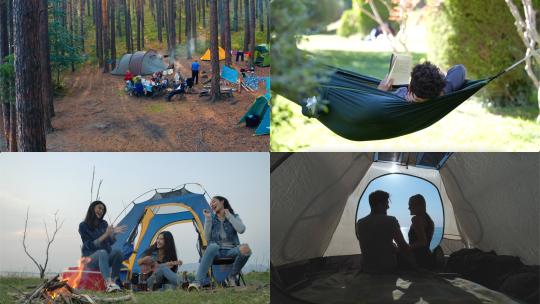 【合集】在野外露营的年轻人视频素材模板下载