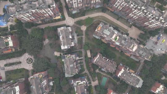 航拍重庆南岸区：长生桥镇的中铁洋房楼盘