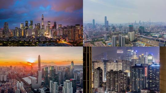 【合集】大气无人机鸟瞰深圳素材