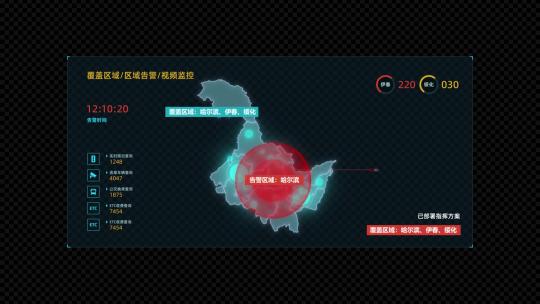 黑龙江省灾害防治指挥数据大屏ae模版AE视频素材教程下载