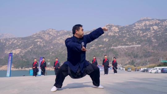中华武术-师傅教学生学习武术视频素材模板下载