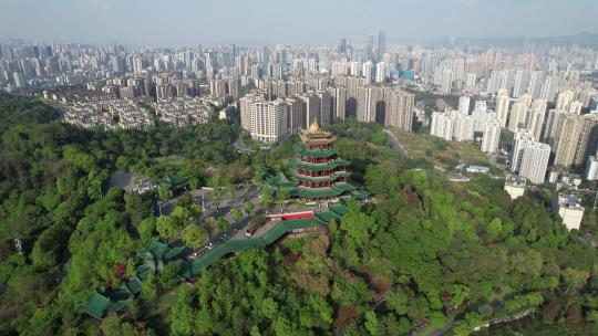 重庆 鸿恩寺公园 航拍 春天视频素材模板下载
