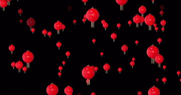 灯笼群飞 1（ae模版）开门红 中国年
