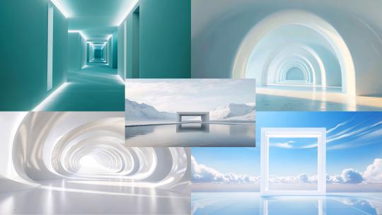 【合集】极简空间，概念地产空间背景