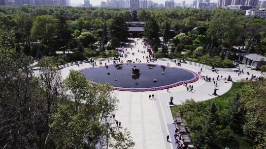 西安城市印迹-兴庆宫公园7视频素材模板下载