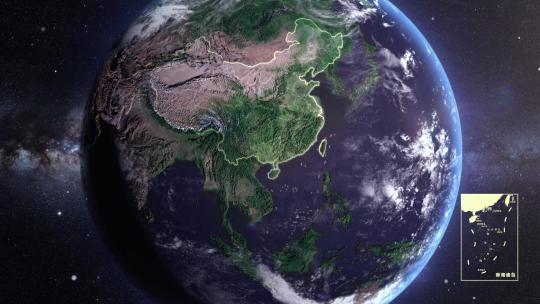 地球穿梭广西来宾地图AE视频素材教程下载
