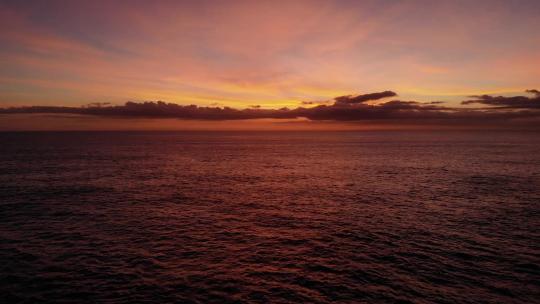 夕阳大海 海浪