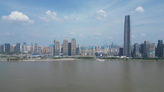 航拍湖北武汉武昌城市风光城市建设视频素材模板下载