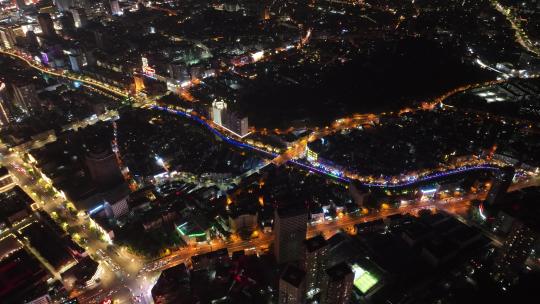 昆明北京路夜景航拍