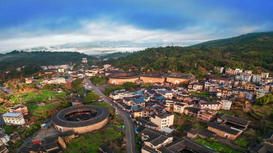 福建土楼永定景区延时摄影