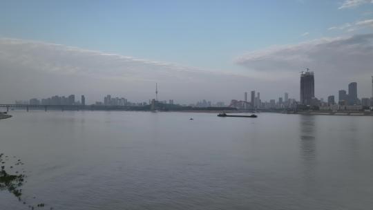 武汉清晨日出航拍空镜