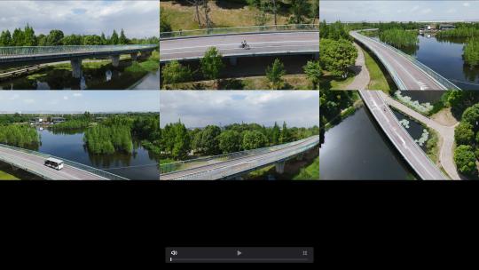 4K航拍成都白鹭湾湿地公园绿道骑行高清在线视频素材下载